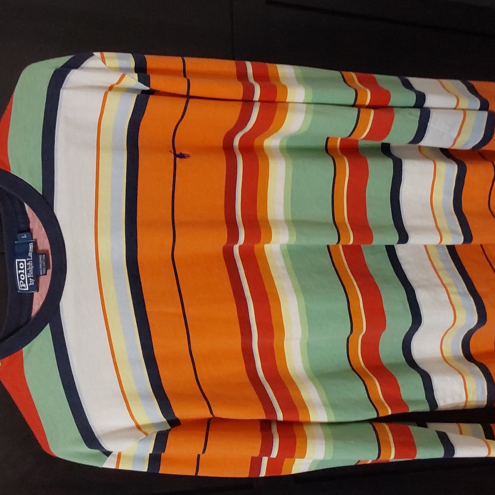 MEN`S LARGE LONGSLEEVE, MULTI COLORED T-SHIRT BY: POLO RALPH LAUREN